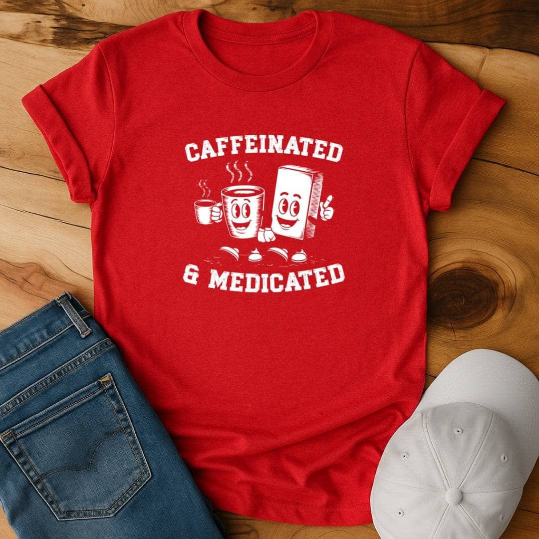 Caffeinated and Medicated  T-Shirt