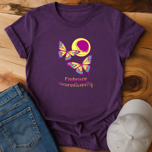 Embrace neurodiversity butterfly  T-Shirt