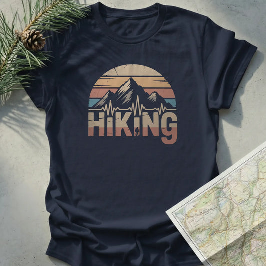 Hiking Sunset ECG Line